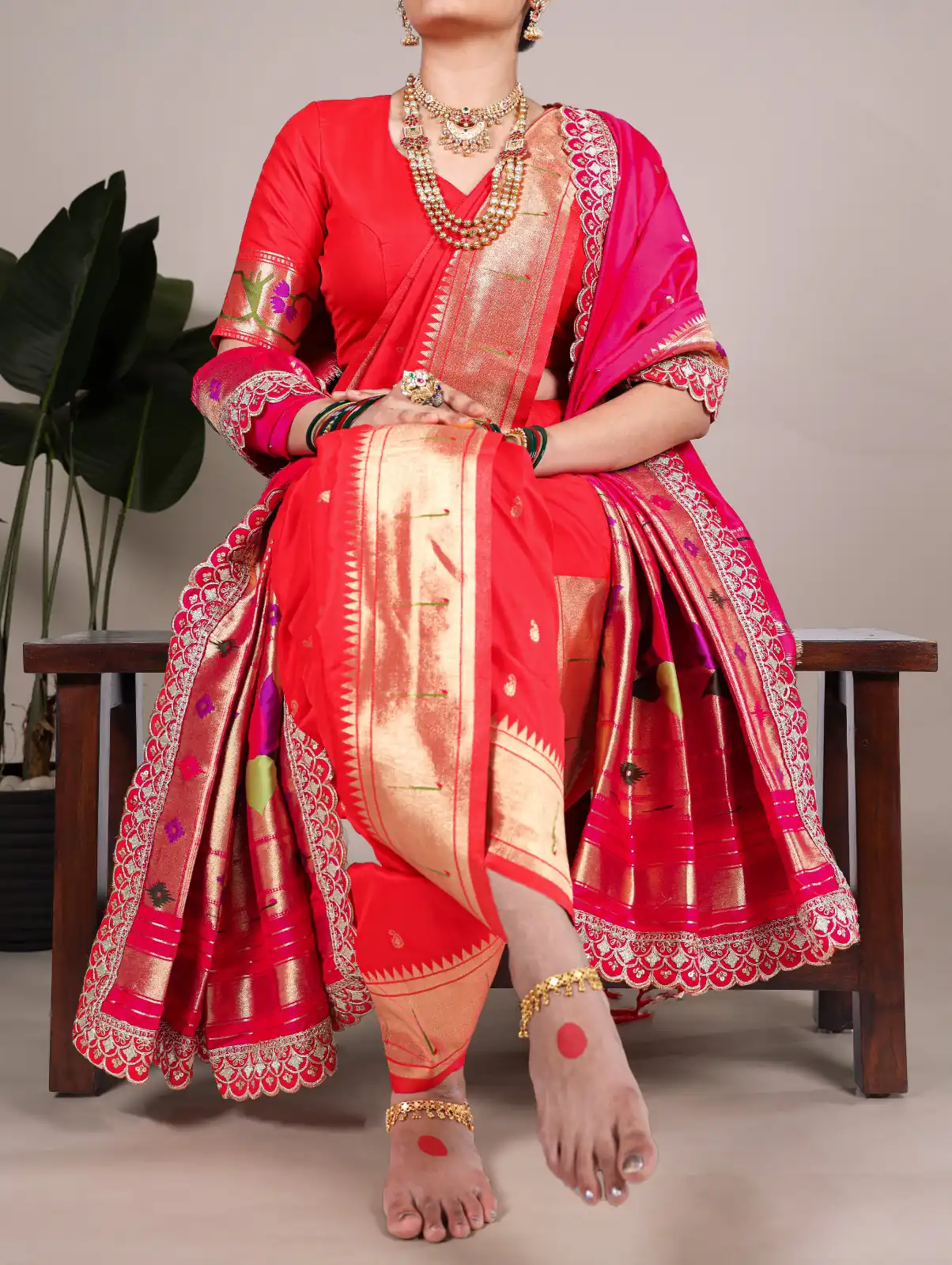 YNF 7407 Red Color Jacquard Silk Paithani Zari Weaving Work Saree Casual, Wedding, Festive, Events . Expected Delivery  4-6 Working Days @3349/- only                                                                                | Sarees, Bollywood Sarees, Creative Sarees, Designer Sarees, Embroidered Sarees, Ethnic Saree, Modern Digital sarees, Party Wear Sarees