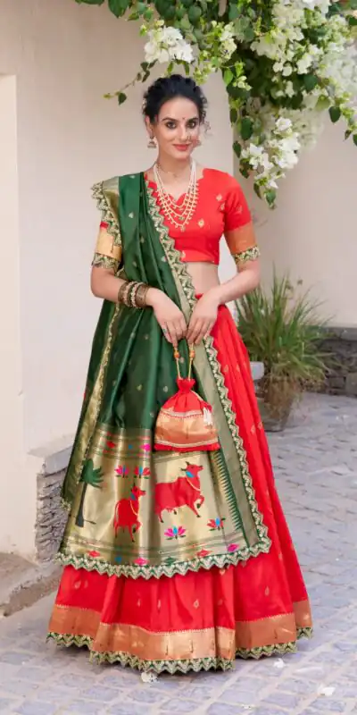 LNB 2014 Red Color Jacquard Silk Zari Work Sequins Thread Embroidery Lehenga Choli Wedding, Party, Festive, Events Etc. Delivery 4-6 Working Days Rs 3749 | Lehenga, Bollywood Lehenga, Creative Lehenga, Designer Lehenga, Embroidered Lehenga, Party Wear Lehenga