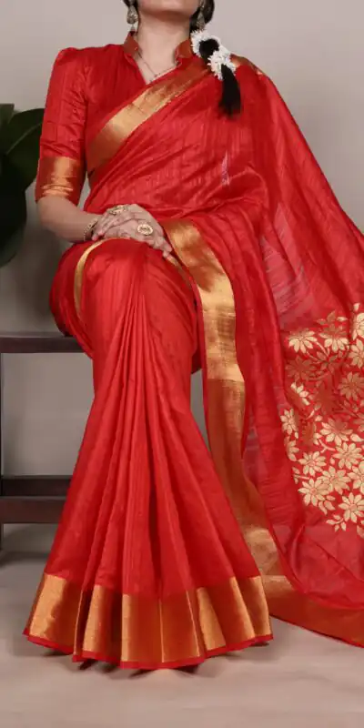 YNF 7903 Red Color Raw Silk Zari Weaving Work Saree Casual, Wedding, Festive, Events . Expected Delivery  4-6 Working Days @1699/- only                                                                                | Sarees, Bollywood Sarees, Creative Sarees, Designer Sarees, Embroidered Sarees, Ethnic Saree, Modern Digital sarees, Party Wear Sarees