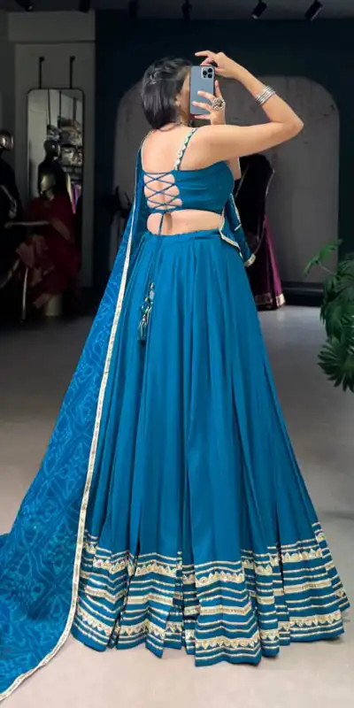 LNB 1670 Teal Color Pure Rayon Lace Touch Up Lehenga Choli Wedding, Party, Festive, Events Etc. Delivery 4-6 Working Days Rs 3399 | Lehenga, Bollywood Lehenga, Creative Lehenga, Designer Lehenga, Embroidered Lehenga, Party Wear Lehenga