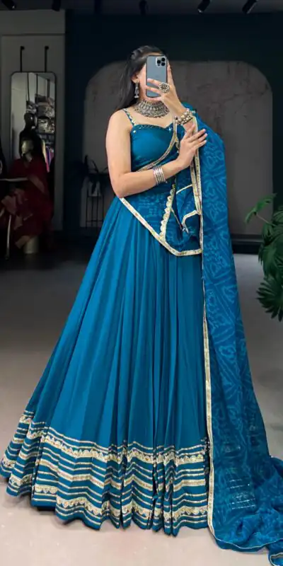 LNB 1670 Teal Color Pure Rayon Lace Touch Up Lehenga Choli Wedding, Party, Festive, Events Etc. Delivery 4-6 Working Days Rs 3399 | Lehenga, Bollywood Lehenga, Creative Lehenga, Designer Lehenga, Embroidered Lehenga, Party Wear Lehenga