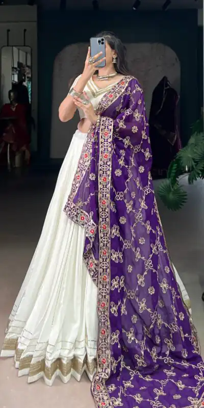 LNB 1665 White Color Pure Rayon Zari Weaving Work With Lace Touch Up Lehenga Choli Wedding, Party, Festive, Events Etc. Delivery 4-6 Working Days Rs 3399 | Lehenga, Bollywood Lehenga, Creative Lehenga, Designer Lehenga, Embroidered Lehenga, Party Wear Lehenga