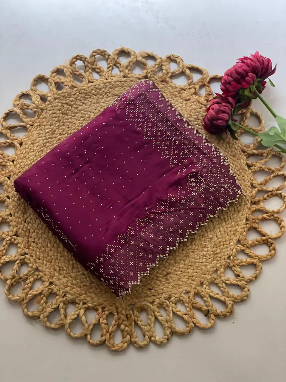 DF 3467 Wine Color Jimmy Choo Full Zarkhan Diamond Work Saree Casual, Wedding, Festive, Events . Expected Delivery  4-6 Working Days @2099/- only                                                                                | Sarees, Bollywood Sarees, Creative Sarees, Designer Sarees, Embroidered Sarees, Ethnic Saree, Modern Digital sarees, Party Wear Sarees