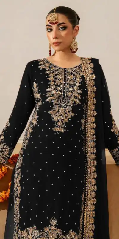 RTC 5901 Black Faux Georgette Salwar Suit Perfect for Wedding, Party, Raksha Bandhan, Eid, Pooja –. Introductory Price ₹2449. Delivery 4-6 Working Days. | Jump Suits, Salwar suit, Designer Suits, Casual Suits, Creative suits, Palazzo Suits, Party Wear Suits, Patiala Suits, Straight Suits