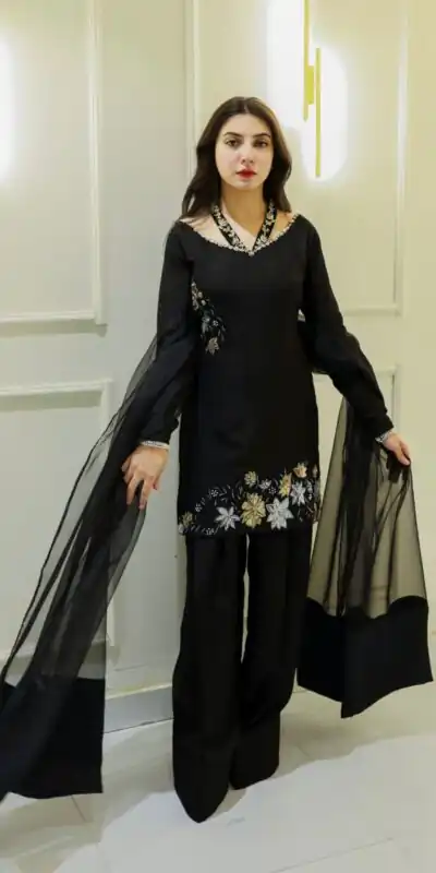 NSR 856 Black in Natural Crep Silk With Embroidery Sequence Work with Full Sleeve Lace Work & Lace Border Salwar Suit . Get it for ₹1799. Delivery 4-6 | Jump Suits, Tops & Bottoms, Track Suits, Trendy Wear, Salwar suit, Designer Suits, Casual Suits, Creative suits, Palazzo Suits, Party Wear Suits, Patiala Suits, Straight Suits