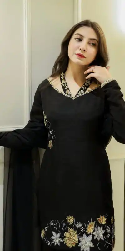 NSR 856 Black in Natural Crep Silk With Embroidery Sequence Work with Full Sleeve Lace Work & Lace Border Salwar Suit . Get it for ₹1799. Delivery 4-6 | Jump Suits, Tops & Bottoms, Track Suits, Trendy Wear, Salwar suit, Designer Suits, Casual Suits, Creative suits, Palazzo Suits, Party Wear Suits, Patiala Suits, Straight Suits