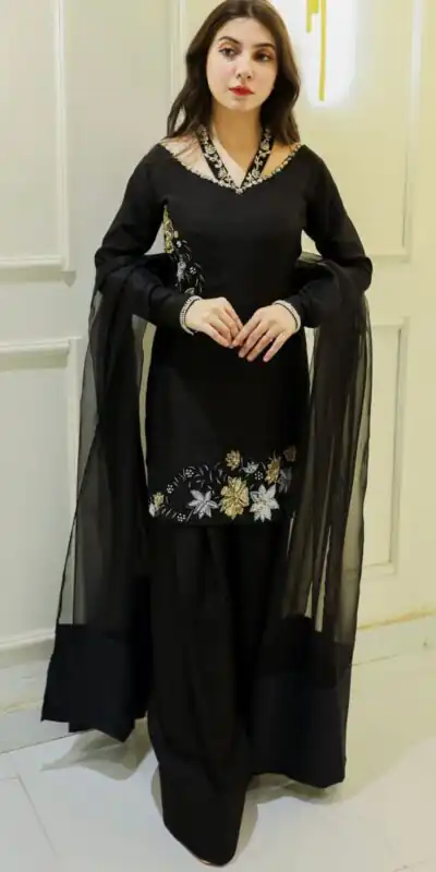 NSR 856 Black in Natural Crep Silk With Embroidery Sequence Work with Full Sleeve Lace Work & Lace Border Salwar Suit . Get it for ₹1799. Delivery 4-6 | Jump Suits, Tops & Bottoms, Track Suits, Trendy Wear, Salwar suit, Designer Suits, Casual Suits, Creative suits, Palazzo Suits, Party Wear Suits, Patiala Suits, Straight Suits