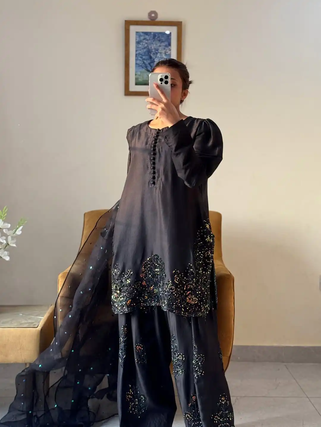 SRK 5267 Black Pure Natural Crep Silk with Embroidery Work Salwar Suit . Exclusive Offer ₹1949. Delivery 4-6 Working Days. Shop now. | Jump Suits, Salwar suit, Designer Suits, Casual Suits, Creative suits, Palazzo Suits, Party Wear Suits, Patiala Suits, Straight Suits