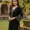 INLI Adaa 5.0 Black Rayon with Embroidery Work Kurti .Wedding, Party, Festive, Events, Best Price ₹1349. Delivery 4-6 Working Days. Shop now. | Kurti, Bollywood Kurti, Creative Kurtis, Designer Kurti, Party Wear Kurti, Selfie Kurti