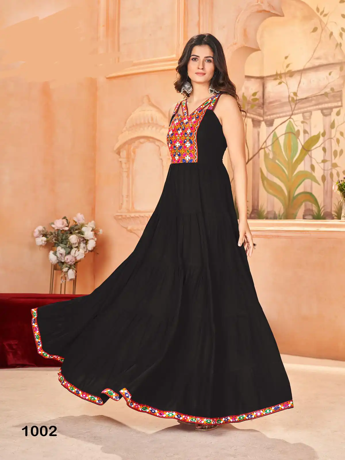 INLI Ghumati Black Heavy Rayon with Lace Work & Gamthi Work Gown . Get it for ₹1749. Delivery 4-6 Working Days. Shop now. | Gowns, Bollywood Gowns, Creative Gowns, Designer Gowns, Embroidered Gowns, Party Wear Gowns