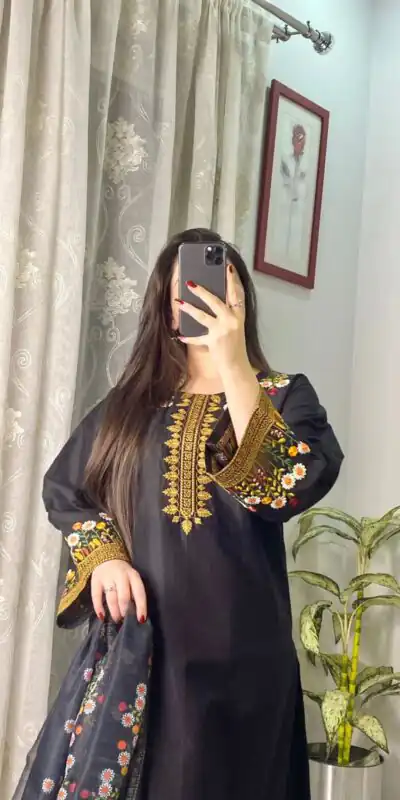 BE 397 Black Roman Silk with Embroidery Work Salwar Suit .Wedding, Party, Festive, Events, Best Price ₹1999. Delivery 4-6 Working Days. Shop now. | Jump Suits, Tops & Bottoms, Track Suits, Trendy Wear, Salwar suit, Designer Suits, Casual Suits, Creative suits, Palazzo Suits, Party Wear Suits, Patiala Suits, Straight Suits