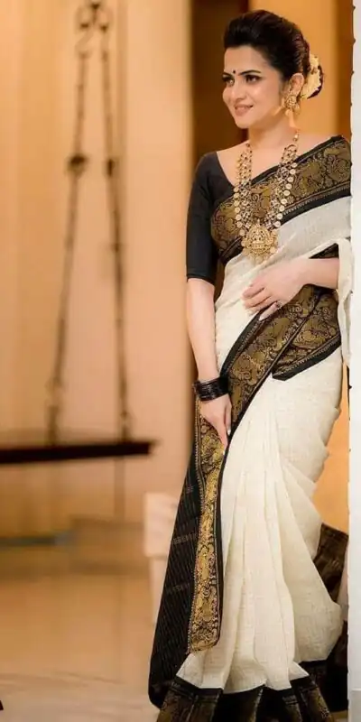 KP 3025 Black Soft Lichi Silk Saree Perfect for Wedding, Party, Baby Shower, Onam, Durga Puja . Available at ₹1449 only. Delivery 4-6 Working Days. | Sarees, Bollywood Sarees, Creative Sarees, Designer Sarees, Embroidered Sarees, Ethnic Saree, Modern Digital sarees, Party Wear Sarees