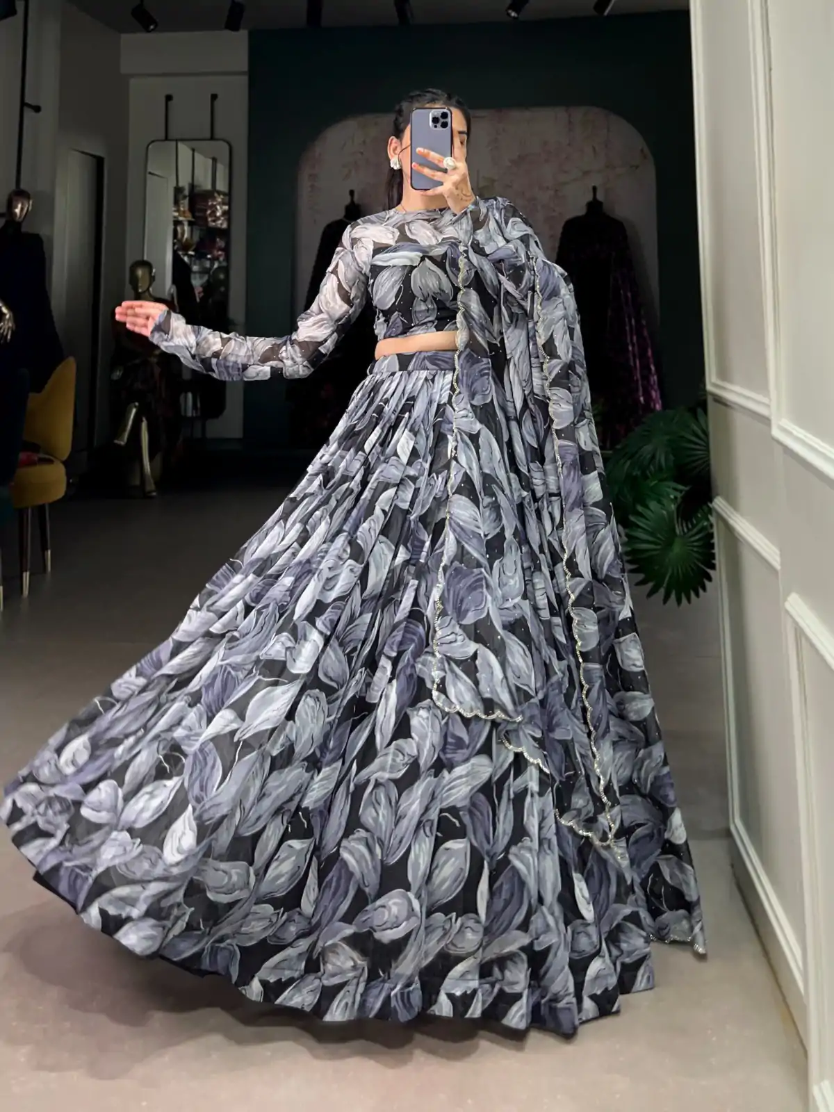 LNB 1027 Black Color Tabby Silk Lehenga Choli with Designer Work. Exclusive Offer ₹1999. Delivery 4-6 Working Days. Shop now. | Lehenga, Bollywood Lehenga, Creative Lehenga, Designer Lehenga, Embroidered Lehenga, Party Wear Lehenga