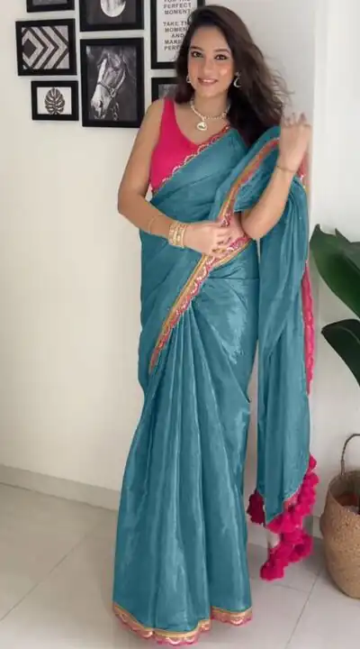Blue Pure Erode Silk Saree