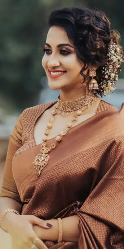 111 KP 4052 Brown Soft Lichi Silk with Lace Work & Lace Border Saree . Available at ₹1399 only. Delivery 4-6 Working Days. Shop now. | Sarees, Bollywood Sarees, Creative Sarees, Designer Sarees, Embroidered Sarees, Ethnic Saree, Modern Digital sarees, Party Wear Sarees