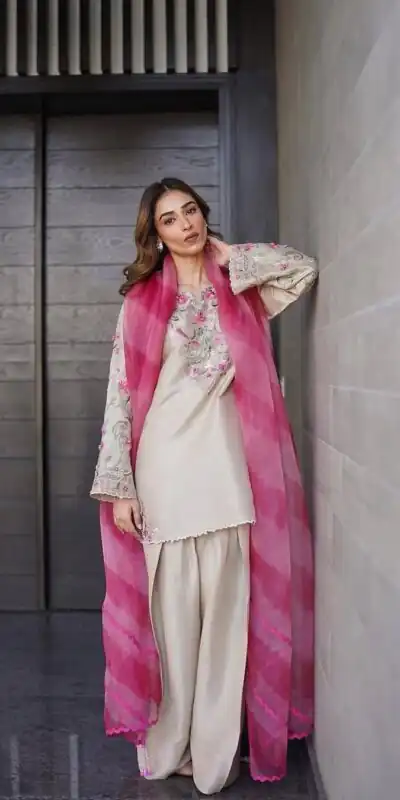 Chiku French Crape With Embroidery Work Salwar Suit
