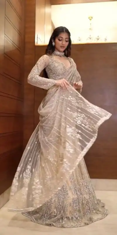 LG 1956 Cream Butterfly Net Saree Perfect for Wedding, Party, Festival Celebrations, Holi, Baisakhi . Special Price ₹2499. Delivery 4-6 Working Days | Sarees, Bollywood Sarees, Creative Sarees, Designer Sarees, Embroidered Sarees, Ethnic Saree, Modern Digital sarees, Party Wear Sarees