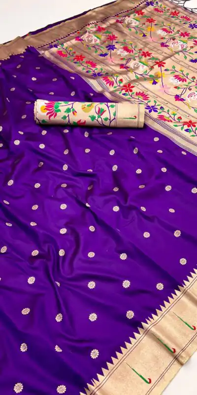 MB 150 Dark Purple A Pethani silk Saree Perfect for Wedding, Party, Baisakhi, Reception, Traditional Day – . Affordable Price ₹2549. Delivery 4-6 Working | Sarees, Bollywood Sarees, Creative Sarees, Designer Sarees, Embroidered Sarees, Ethnic Saree, Modern Digital sarees, Party Wear Sarees