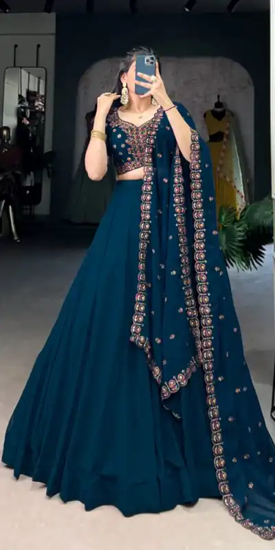 LNB 1416 Firozi Color Georgette Plain Lehenga Choli Wedding, Party, Festive, Events Etc. Delivery 4-6 Working Days Rs 3999 | Lehenga, Bollywood Lehenga, Creative Lehenga, Designer Lehenga, Embroidered Lehenga, Party Wear Lehenga