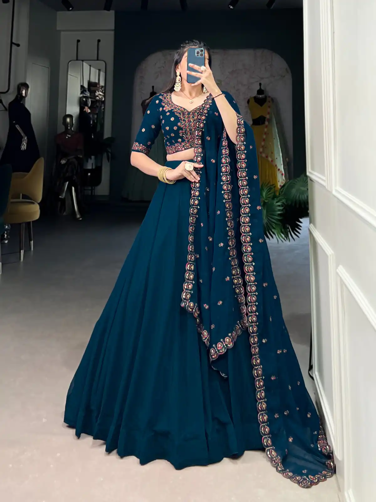 LNB 1416 Firozi Color Georgette Plain Lehenga Choli Wedding, Party, Festive, Events Etc. Delivery 4-6 Working Days Rs 3999 | Lehenga, Bollywood Lehenga, Creative Lehenga, Designer Lehenga, Embroidered Lehenga, Party Wear Lehenga