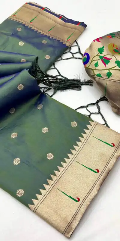 MB 150 Green A Pethani silk Saree Perfect for Wedding, Party, Baisakhi, Reception, Traditional Day – . Affordable Price ₹2549. Delivery 4-6 Working | Sarees, Bollywood Sarees, Creative Sarees, Designer Sarees, Embroidered Sarees, Ethnic Saree, Modern Digital sarees, Party Wear Sarees