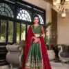 LNB 1240 Green Kanchipuram With Embroidery Work & Zari Work Lehenga Choli ₹2499 on Available. Delivery 4-6 Working Days. Shop now. | Lehenga, Bollywood Lehenga, Creative Lehenga, Designer Lehenga, Embroidered Lehenga, Party Wear Lehenga