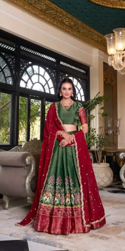 LNB 1240 Green Kanchipuram With Embroidery Work & Zari Work Lehenga Choli ₹2499 on Available. Delivery 4-6 Working Days. Shop now. | Lehenga, Bollywood Lehenga, Creative Lehenga, Designer Lehenga, Embroidered Lehenga, Party Wear Lehenga