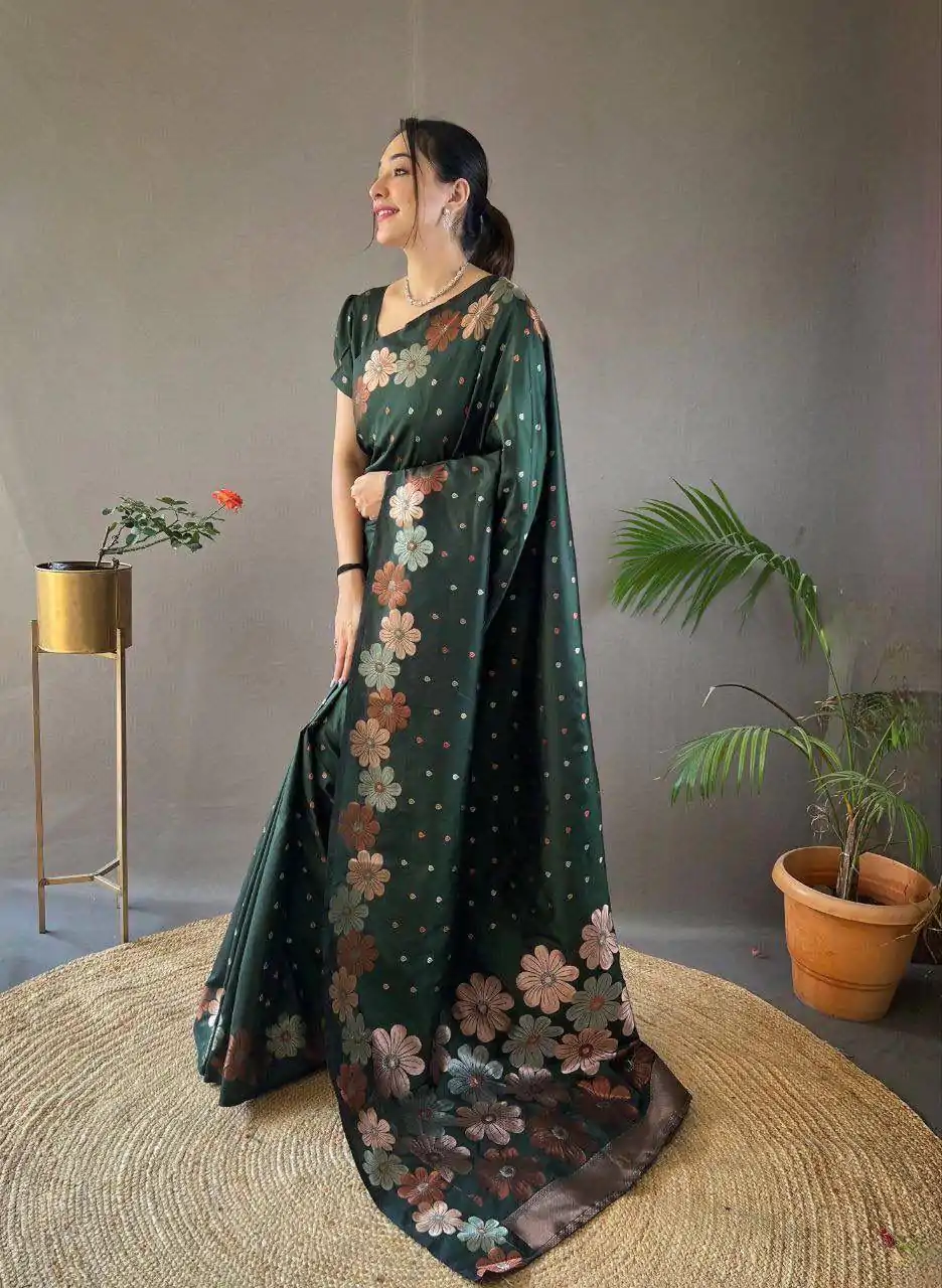 KP 6003 Green Soft Lichi Silk Cloth Lace Work & Lace Border Saree in Best Price ₹1399. Delivery 4-6 Working Days. Shop now. | Sarees, Bollywood Sarees, Creative Sarees, Designer Sarees, Embroidered Sarees, Ethnic Saree, Modern Digital sarees, Party Wear Sarees