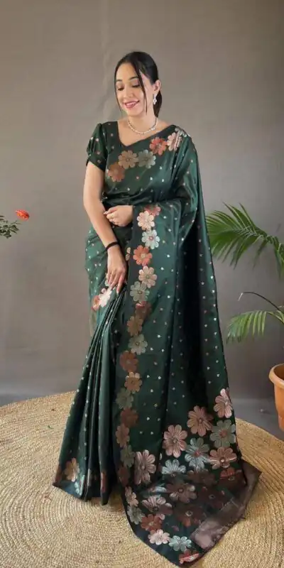 KP 6003 Green Soft Lichi Silk Cloth Lace Work & Lace Border Saree in Best Price ₹1399. Delivery 4-6 Working Days. Shop now. | Sarees, Bollywood Sarees, Creative Sarees, Designer Sarees, Embroidered Sarees, Ethnic Saree, Modern Digital sarees, Party Wear Sarees