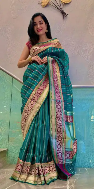 KP 6021 Green Soft Lichi Silk Cloth. With Lace Work & Lace Border Saree . Grab it for ₹1449. Delivery 4-6 Working Days. Shop now. | Sarees, Bollywood Sarees, Creative Sarees, Designer Sarees, Embroidered Sarees, Ethnic Saree, Modern Digital sarees, Party Wear Sarees
