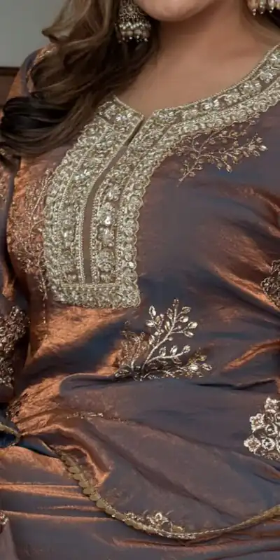 SSR 527 Grey Fendy Silk With Embroidery Work Salwar Suit in Embroidery Sequence Work. Exclusive Offer ₹2099. Delivery 4-6 Working Days | Jump Suits, Salwar suit, Designer Suits, Casual Suits, Creative suits, Palazzo Suits, Party Wear Suits, Patiala Suits, Straight Suits