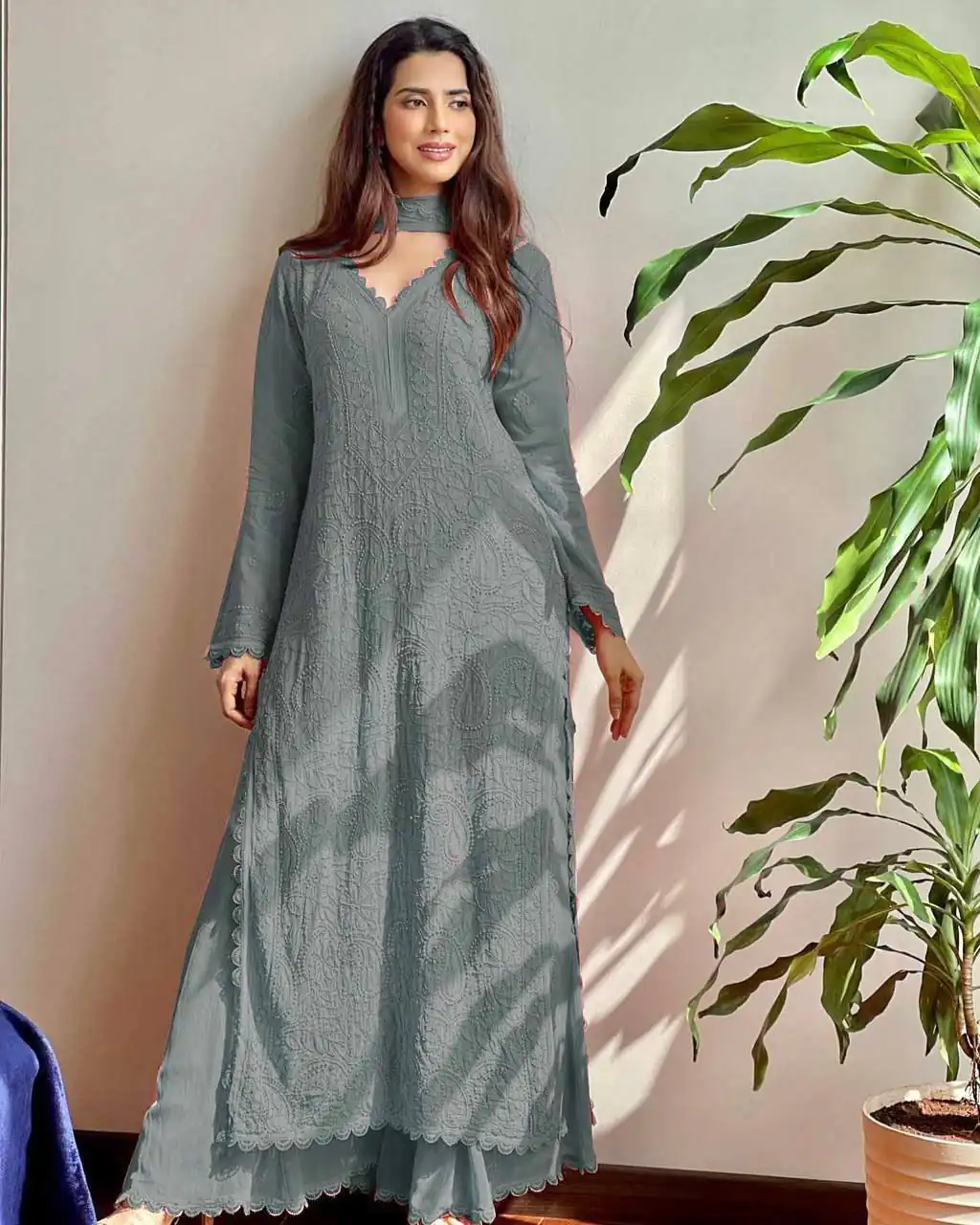 BE 170 Grey Color Georgette Thread Embroidery Salwar Suit Wedding, Party, Festive events, etc.  Expected Delivery  4-6 Working Days @1999/- | Salwar suit, Designer Suits, Casual Suits, Creative suits, Palazzo Suits, Party Wear Suits, Patiala Suits, Straight Suits