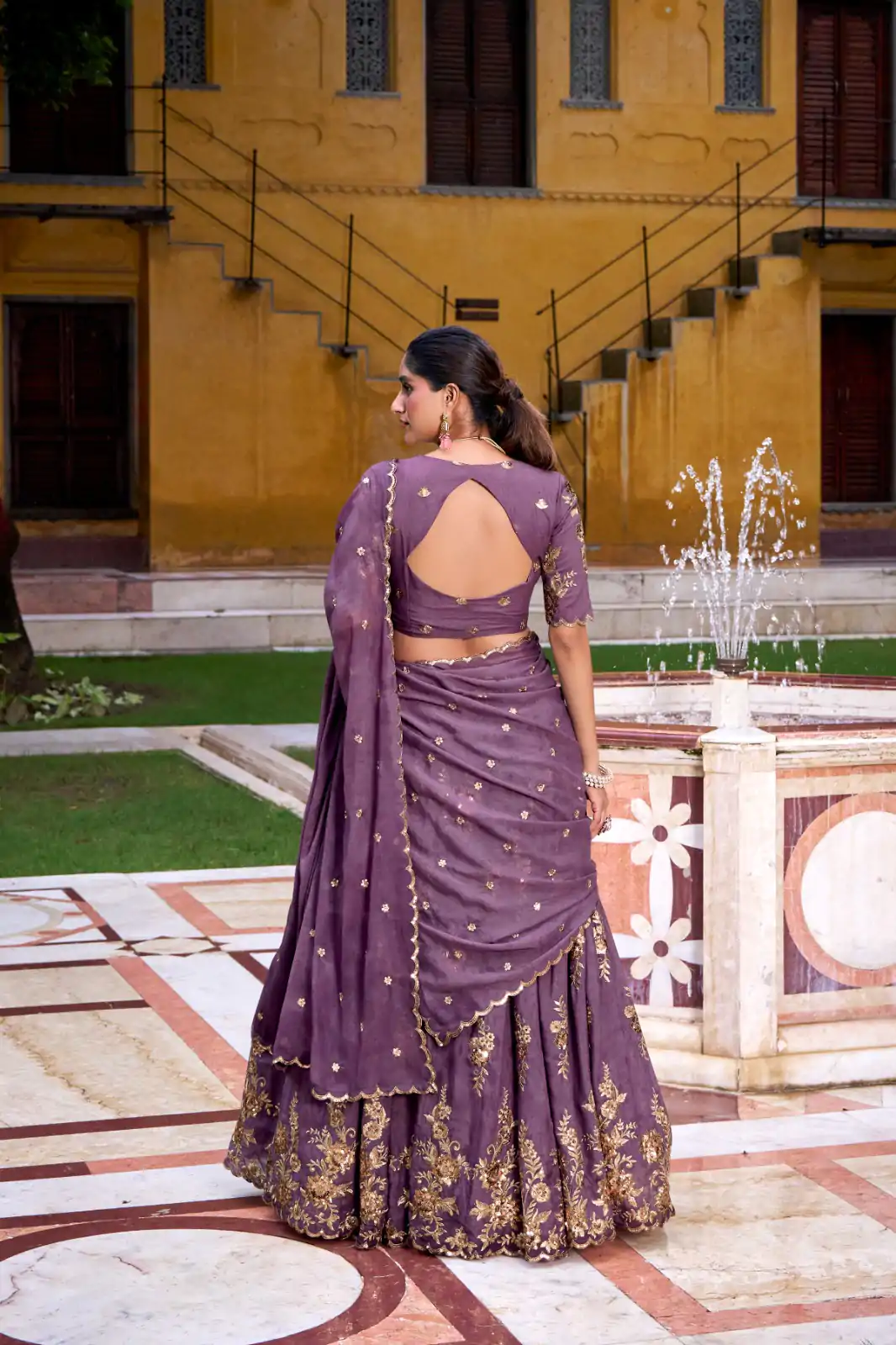 LNB 1451 Lavender Chocolate Crush with Embroidery Work & Sequins Work Lehenga Choli . Get it for ₹3499. Delivery 4-6 Working Days. Shop now. | Lehenga, Bollywood Lehenga, Creative Lehenga, Designer Lehenga, Embroidered Lehenga, Party Wear Lehenga
