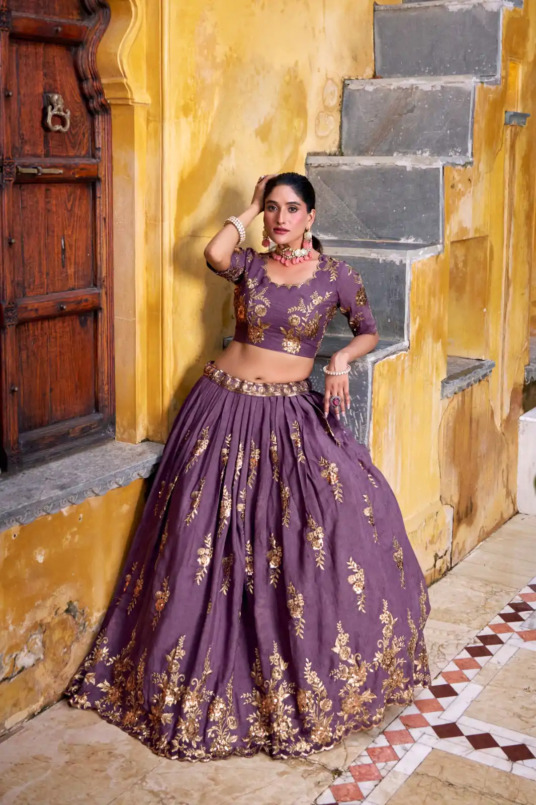 LNB 1451 Lavender Chocolate Crush with Embroidery Work & Sequins Work Lehenga Choli . Get it for ₹3499. Delivery 4-6 Working Days. Shop now. | Lehenga, Bollywood Lehenga, Creative Lehenga, Designer Lehenga, Embroidered Lehenga, Party Wear Lehenga