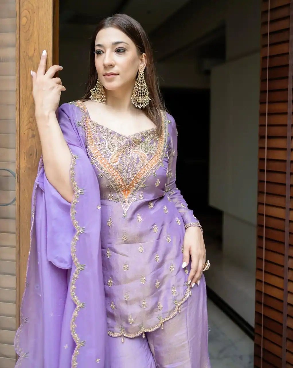 NSR 852 Lavender Simar Silk With Embroidery Work with Full Sleeve Salwar Suit in . Now at just ₹2099. Delivery 4-6 Working Days. Shop n | Jump Suits, Salwar suit, Designer Suits, Casual Suits, Creative suits, Palazzo Suits, Party Wear Suits, Patiala Suits, Straight Suits