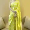 KP 1073 Light Yellow Soft Lichi Silk Saree Perfect for Wedding, Party, Sangeet, Ethnic Day, Festival Celebrations Get it for ₹1399. Delivery 4-6 Working Da | Sarees, Bollywood Sarees, Creative Sarees, Designer Sarees, Embroidered Sarees, Ethnic Saree, Modern Digital sarees, Party Wear Sarees