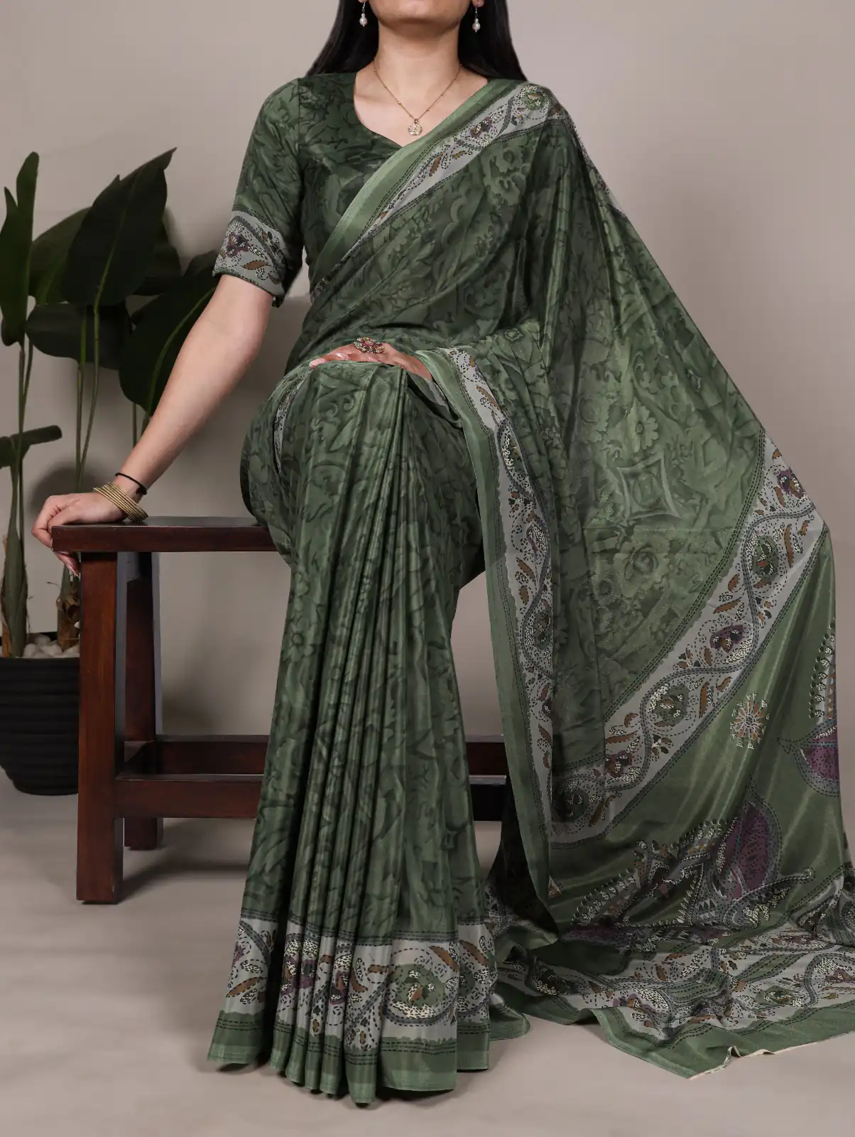YNF 7056 Mahendi Crepe Printed with Designer Saree Work. Wedding, Party, Festive, Events, Get it for ₹1499. Delivery 4-6 Working Days. Shop now. | Sarees, Bollywood Sarees, Creative Sarees, Designer Sarees, Embroidered Sarees, Ethnic Saree, Modern Digital sarees, Party Wear Sarees