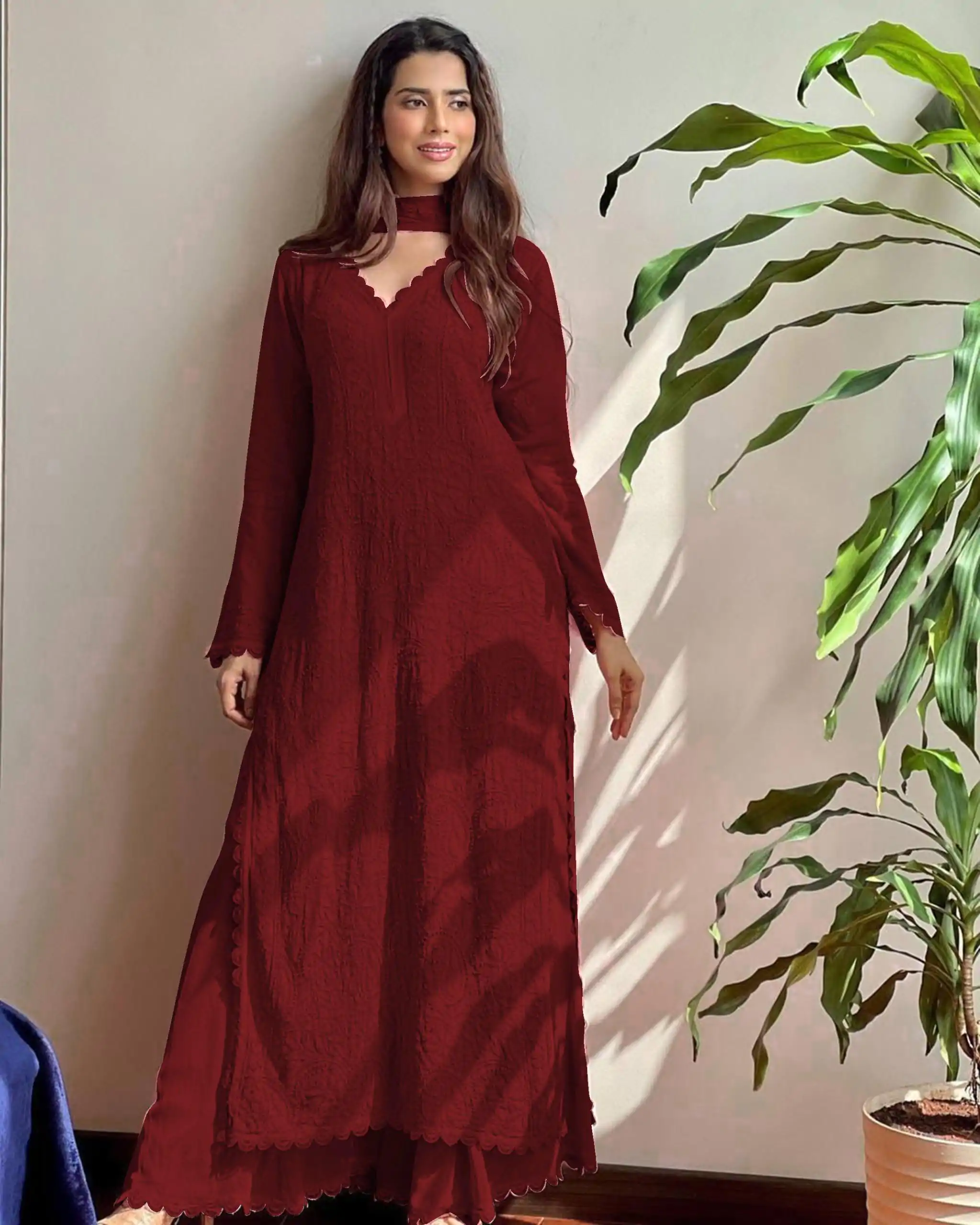 BE 170 Maroon Color Georgette Thread Embroidery Salwar Suit Wedding, Party, Festive events, etc.  Expected Delivery  4-6 Working Days @1999/- | Salwar suit, Designer Suits, Casual Suits, Creative suits, Palazzo Suits, Party Wear Suits, Patiala Suits, Straight Suits