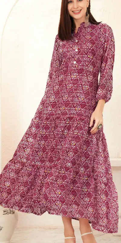 INLI BLOSSOM 2.0 Maroon Georgette print Gown Perfect for Wedding, Party, Ganesh Chaturthi, Bridal Wear, Durga Puja – . Get it for ₹1499. Delivery 4-6 Days | Gowns, Bollywood Gowns, Creative Gowns, Designer Gowns, Embroidered Gowns, Party Wear Gowns