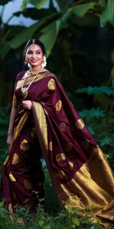 KP 3035 Maroon Soft Lichi Silk Saree Perfect for Wedding, Party, Housewarming, Raksha Bandhan, Family Gatherings . Exclusive Offer ₹1399. Delivery | Sarees, Bollywood Sarees, Creative Sarees, Designer Sarees, Embroidered Sarees, Ethnic Saree, Modern Digital sarees, Party Wear Sarees