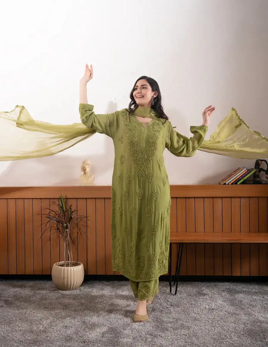 BE 394 Mehandi Georgette with Embroidery Work & Lace Work Salwar Suit . Available at ₹1849 only. Delivery 4-6 Working Days. Shop now. | Jump Suits, Tops & Bottoms, Track Suits, Trendy Wear, Salwar suit, Designer Suits, Casual Suits, Creative suits, Palazzo Suits, Party Wear Suits, Patiala Suits, Straight Suits