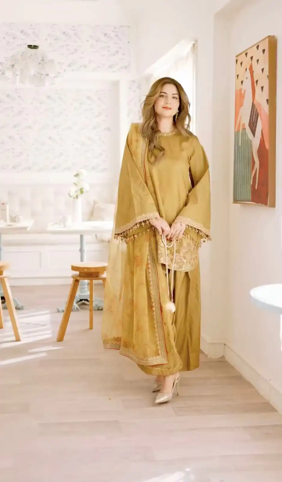 SSR 515 Mustard French Crep Silk With Embroidery Sequence Work with Digital Print & Lace Work Salwar Suit at ₹2099 only. Delivery 4-6 Days | Jump Suits, Salwar suit, Designer Suits, Casual Suits, Creative suits, Palazzo Suits, Party Wear Suits, Patiala Suits, Straight Suits