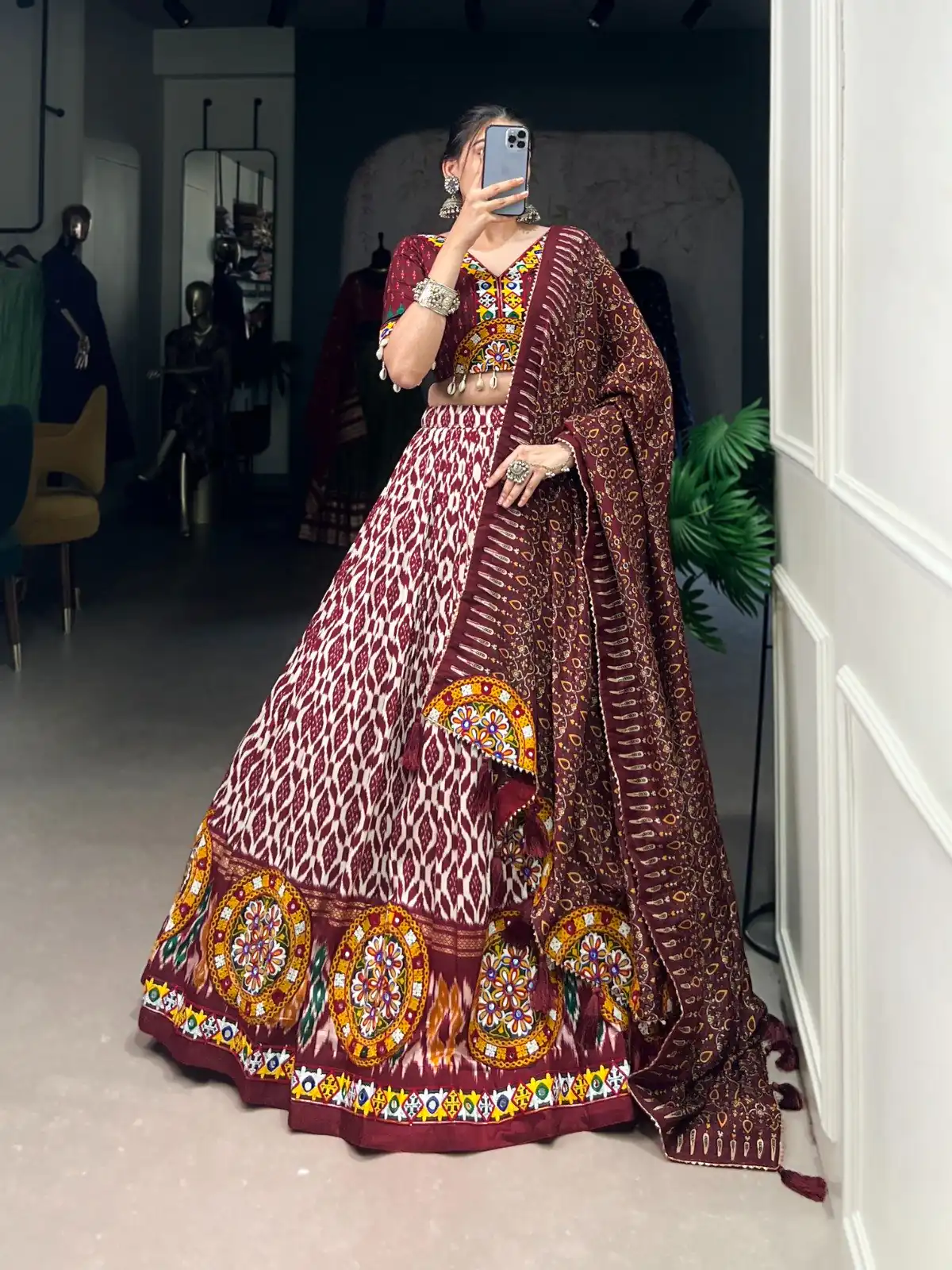 LNB 1743 Mustard Tussar Silk Gamthi Work & Mirror Work Lehenga Choli in . Available at ₹3099 only. Delivery 4-6 Working Days. Shop now. | Lehenga, Bollywood Lehenga, Creative Lehenga, Designer Lehenga, Embroidered Lehenga, Party Wear Lehenga