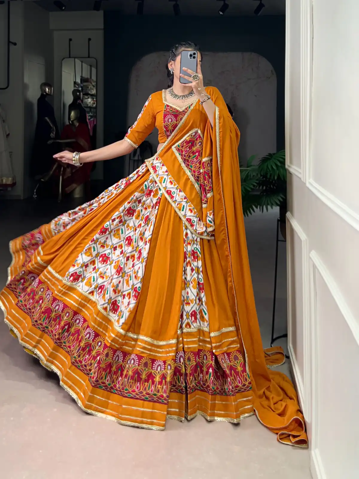 LNB 1685 Mustard Color Tussar Silk Patola Foil Printed Lehenga Choli Festive, Wedding, Party, Events Expected Etc. Delivery 4-6 Working Days @2199/- | Lehenga, Bollywood Lehenga, Creative Lehenga, Designer Lehenga, Embroidered Lehenga, Party Wear Lehenga