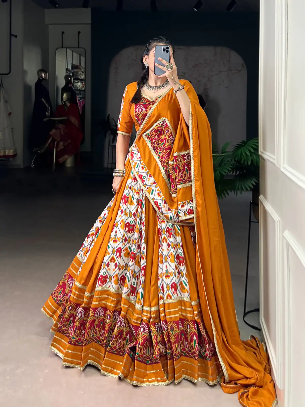 LNB 1685 Mustard Color Tussar Silk Patola Foil Printed Lehenga Choli Festive, Wedding, Party, Events Expected Etc. Delivery 4-6 Working Days @2199/- | Lehenga, Bollywood Lehenga, Creative Lehenga, Designer Lehenga, Embroidered Lehenga, Party Wear Lehenga