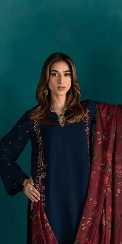 ZSR 3123 Navy Blue Pure Natural Crep Silk with Embroidery Work & Digital Print Salwar Suit . Now at just ₹2049. Delivery 4-6 Working Days. | Jump Suits, Salwar suit, Designer Suits, Casual Suits, Creative suits, Palazzo Suits, Party Wear Suits, Patiala Suits, Straight Suits