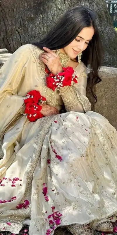 SRK 5172 Off White Chinnon Silk With Heavy Embroidery Sequence Work And Full Sleeve Salwar Suit Wedding, Party, Festive, Events, 4-6 Working Days At 2049 | Jump Suits, Tops & Bottoms, Track Suits, Trendy Wear, Salwar suit, Designer Suits, Casual Suits, Creative suits, Palazzo Suits, Party Wear Suits, Patiala Suits, Straight Suits