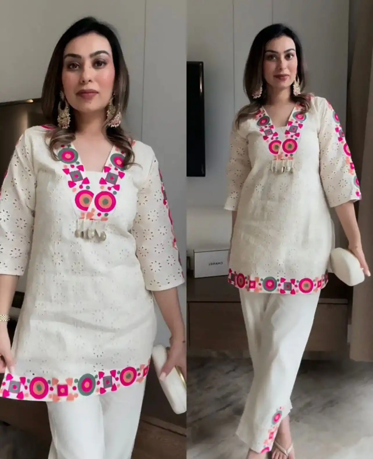 ZSR 3137 Off White | Off White Cotton Salwar Suit with Embroidery Work & Thread Embroidery. Introductory Price ₹1899. Delivery 4-6 Working Days. Shop now. | Jump Suits, Tops & Bottoms, Track Suits, Trendy Wear, Salwar suit, Designer Suits, Casual Suits, Creative suits, Palazzo Suits, Party Wear Suits, Patiala Suits, Straight Suits