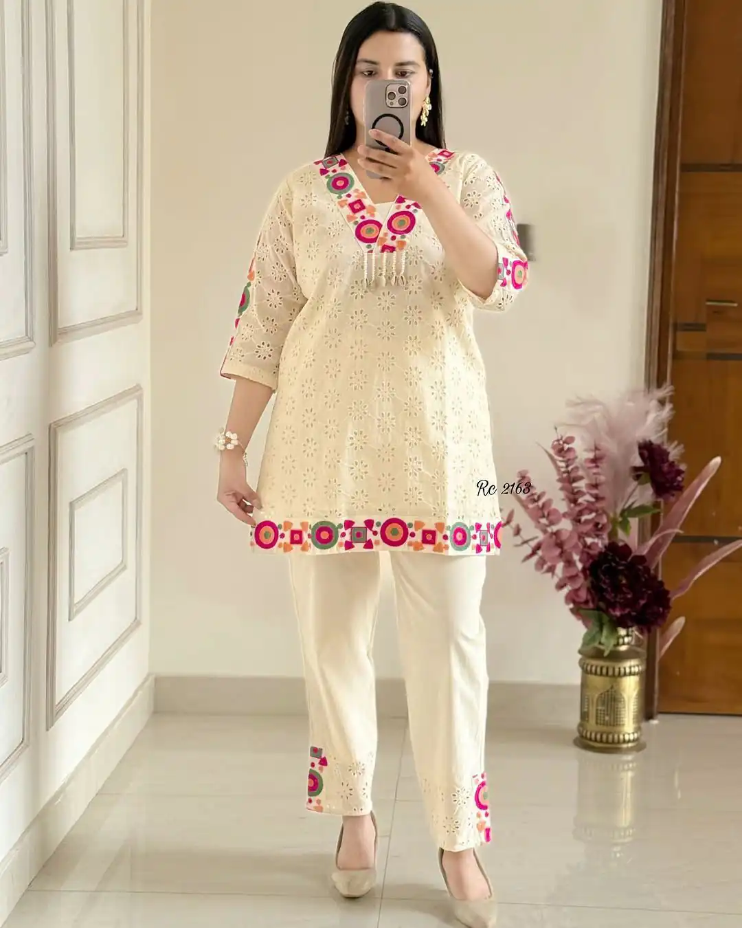 ZSR 3137 Off White Cotton With Embroidery Work & Thread Embroidery. Salwar Suit Introductory Price ₹1899. Delivery 4-6 Working Days. Shop now. | Jump Suits, Tops & Bottoms, Track Suits, Trendy Wear, Salwar suit, Designer Suits, Casual Suits, Creative suits, Palazzo Suits, Party Wear Suits, Patiala Suits, Straight Suits