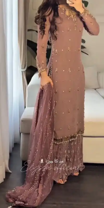 SRK 5264 Onion Georgette With Heavy Embroidery Sequence Work Salwar Suit Wedding, Party, Festive, Events, 4-6 Working Days Only 2049 | Jump Suits, Tops & Bottoms, Track Suits, Trendy Wear, Salwar suit, Designer Suits, Casual Suits, Creative suits, Palazzo Suits, Party Wear Suits, Patiala Suits, Straight Suits